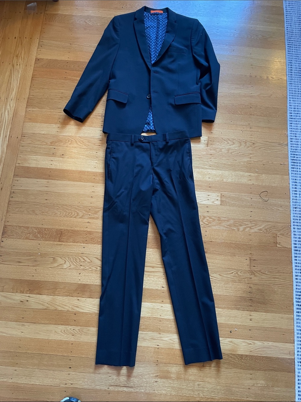 TALLIA Boys Navy Two-Piece Suit Jacket and Trousers Sz 14